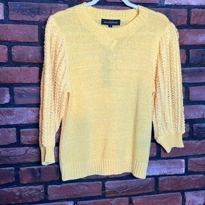 New , beautiful bright yellow knit sweater.